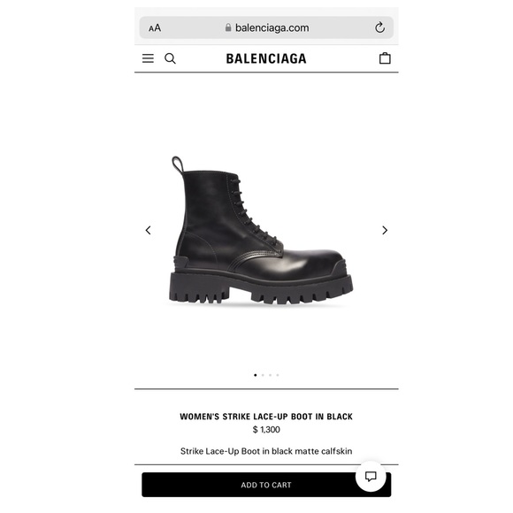 Balenciaga strike bootie new matt smooth calf leather size 40 - Picture 1 of 11